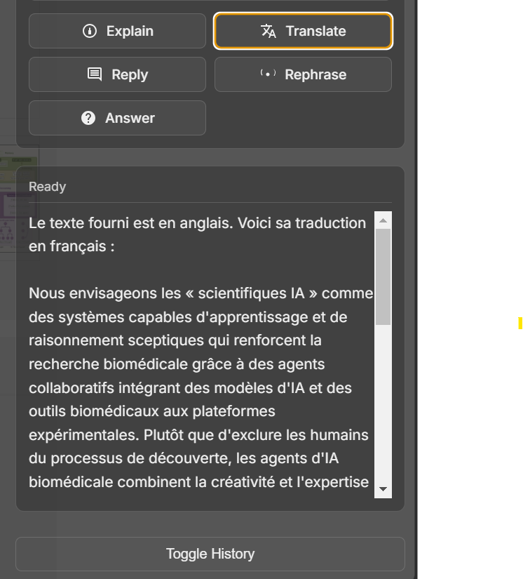 AI Translation feature